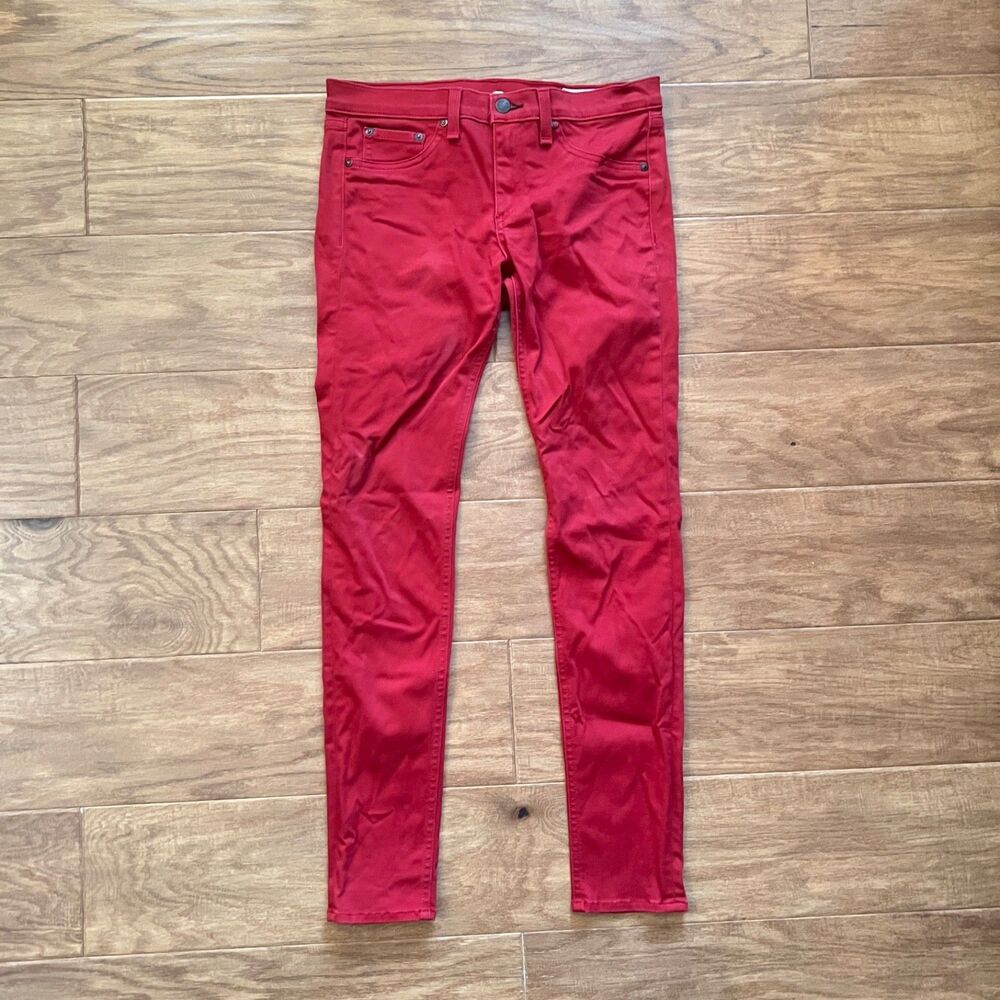 Rag & Bone Jean Legging Women's Size 28 Red Sateen Skinny Jeans